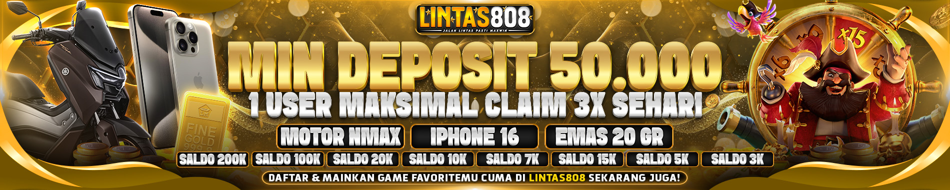 LINTAS808 LUCKYSPIN BERHADIAH MENARIK